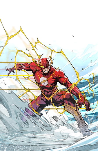 Flash Logo Red, art, barry allen, comics, lightning bolt, yellow, HD phone  wallpaper