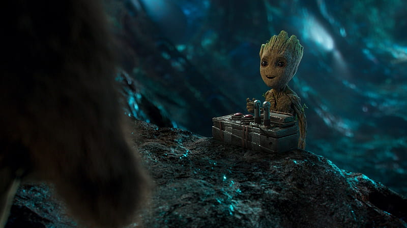 Guardians of the Galaxy 2 - Baby Groot, guardians of the galaxy, marvel comics, movie, baby groot, HD wallpaper