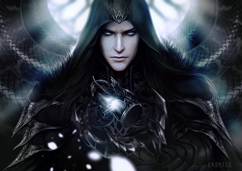 Earendel, Hood, Fantasy, Luminos, Elf, Black, Cashile, Hd Wallpaper 