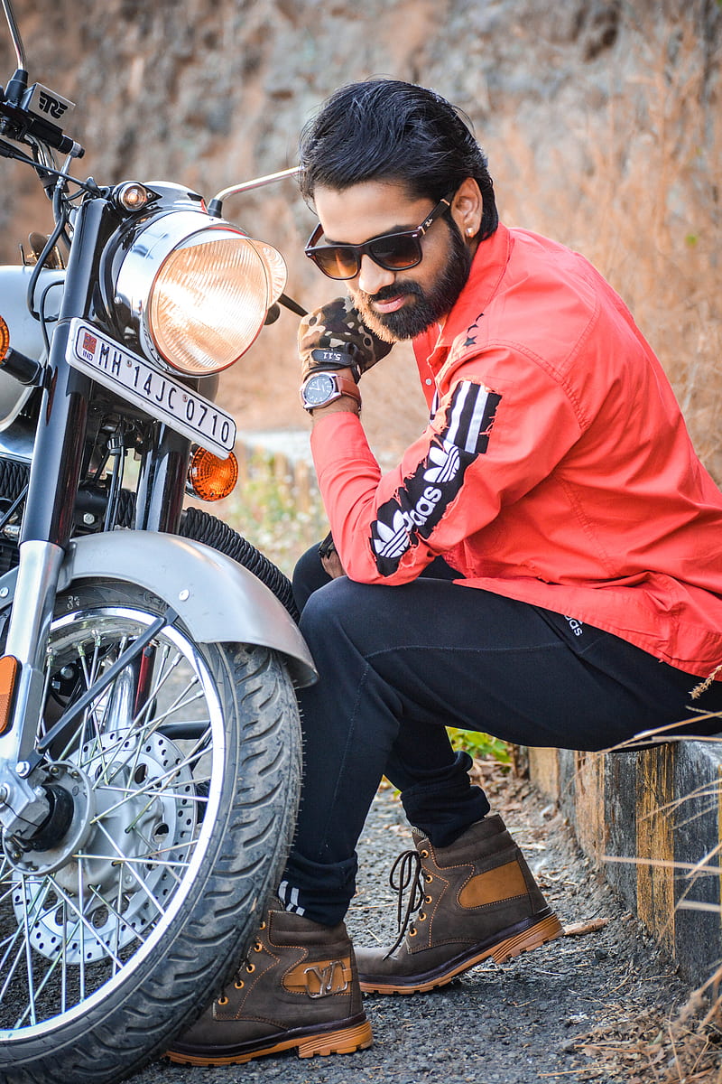 T**h Bhalekar, bike, boy, cool, handsome, lover, pose, HD phone wallpaper |  Peakpx