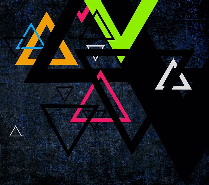 Abstract Triangles, angles, art, dark, prism, shapes, HD wallpaper