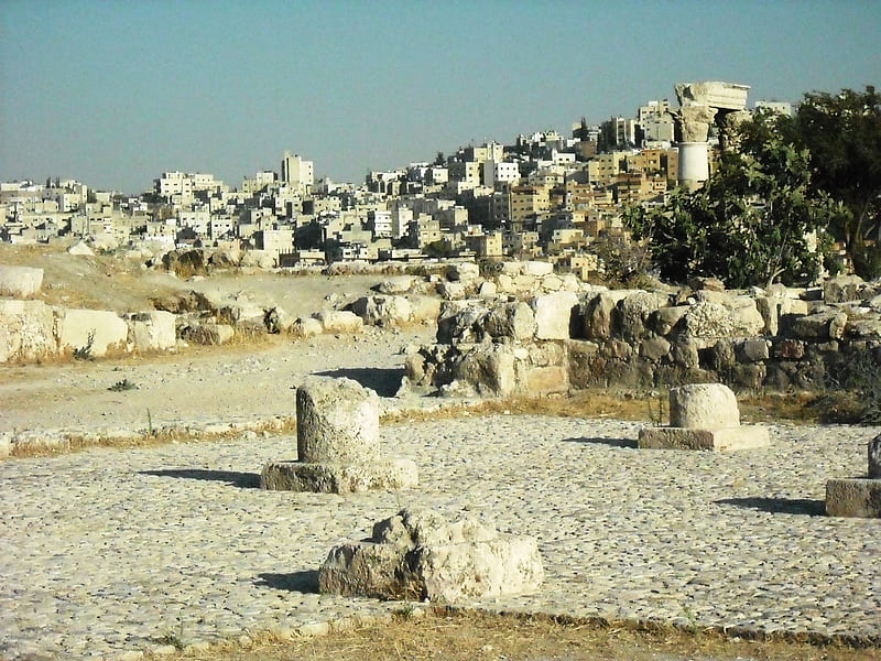 they were here, jordan, romans, ruins, islamic, history, HD wallpaper