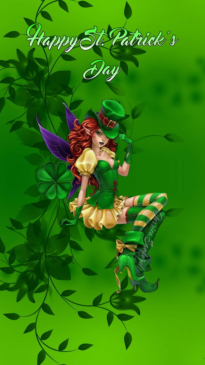 St Patricks Day, clover, four, green, happy, leaf, saint, HD phone wallpaper