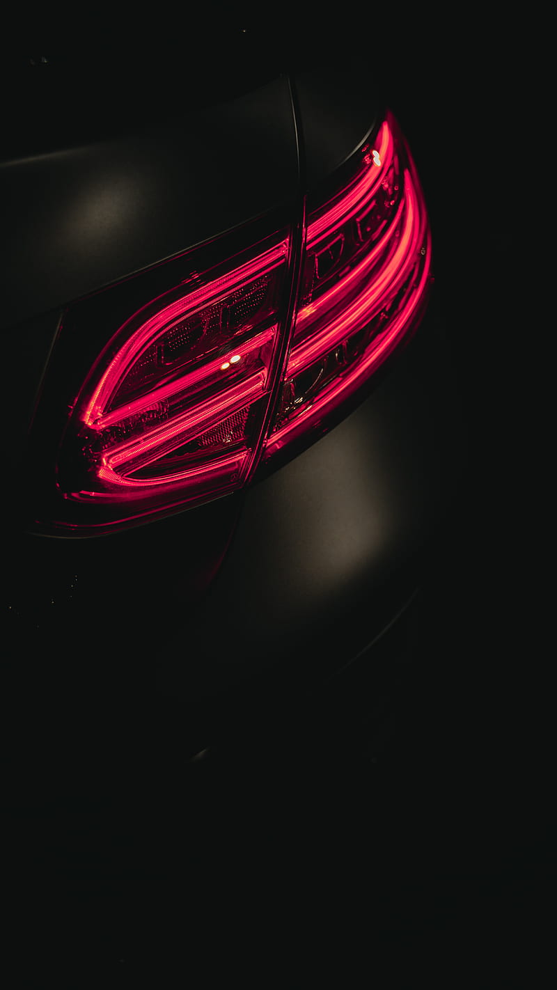taillight, glow, red, dark, car, HD phone wallpaper