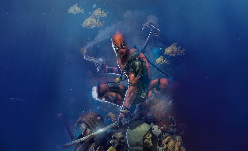 Deadpool Digital Color Art, deadpool, superheroes, artist, artwork, digital-art, artstation, HD wallpaper