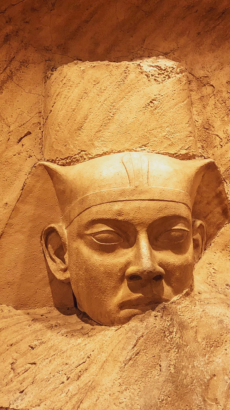 Raa, ancient, egypt, face, god of egypt, head, history, pharaoh, statue, HD phone wallpaper