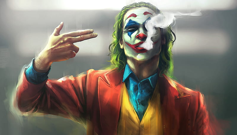 Joker Finger Gun Shot, joker-movie, joker, superheroes, supervillain, art, HD wallpaper