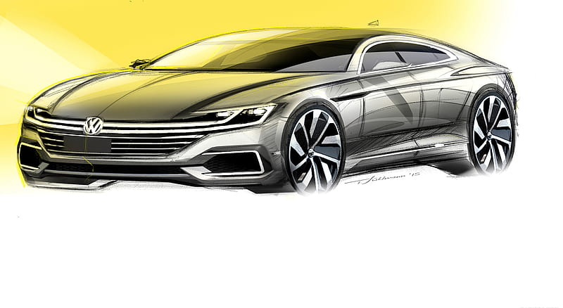2015 Volkswagen Sport Coupe GTE Concept - Design Sketch, car, HD ...