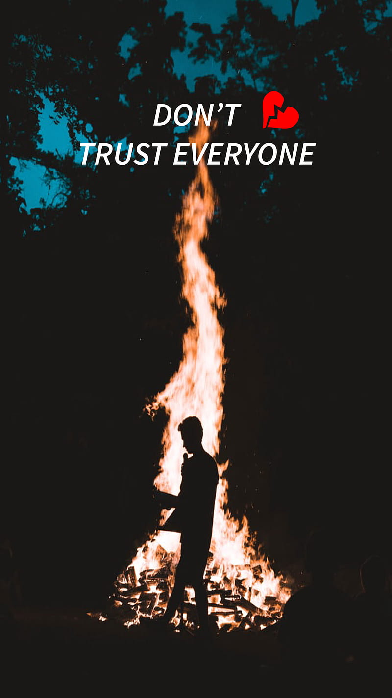 Don't Trust Everyone, black, english, feeling, love, quote, sad ...