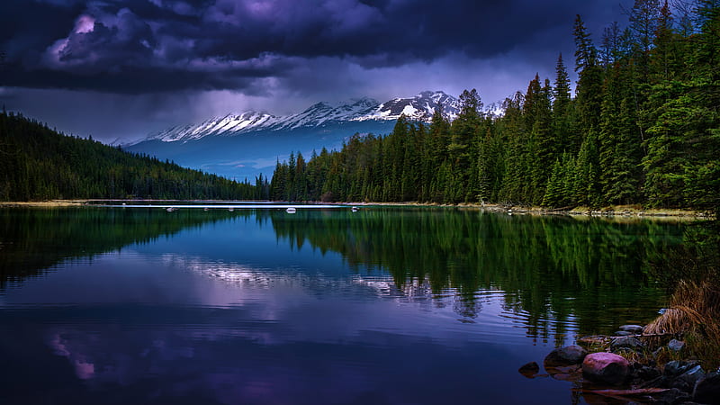 Alberta Lake, lake, nature, HD wallpaper