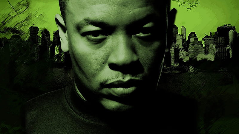 Dr. Dre the king, rapper, dre, green, music, HD wallpaper