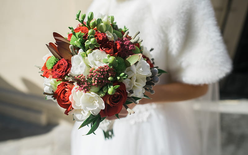 Ramo de boda, rosas blancas, peonías, rosas rojas, novia, conceptos de  boda, Fondo de pantalla HD | Peakpx