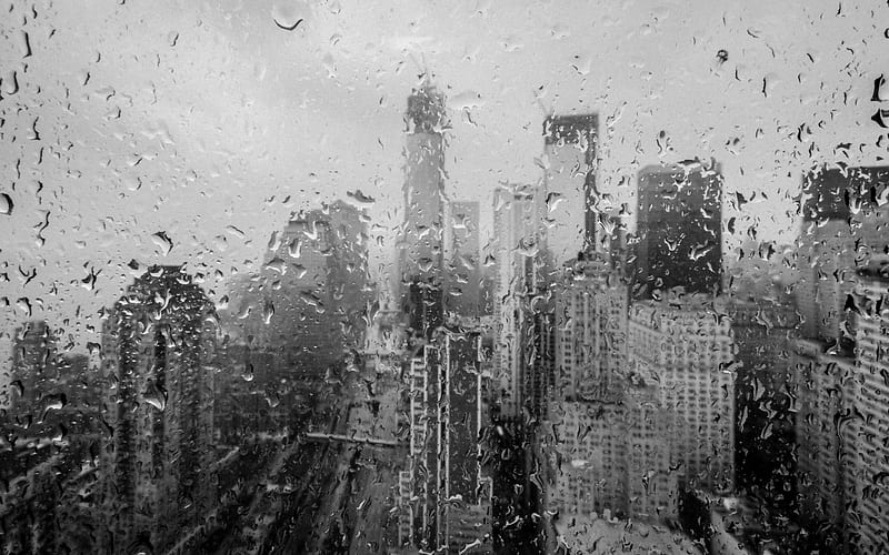 huricane, Sandy, New, York, World, Architercture, Buildings, Skyscrapers, Rain, Storm, Black, White, Disaster, Weather, Drops, Water / and Mobile Background, HD wallpaper