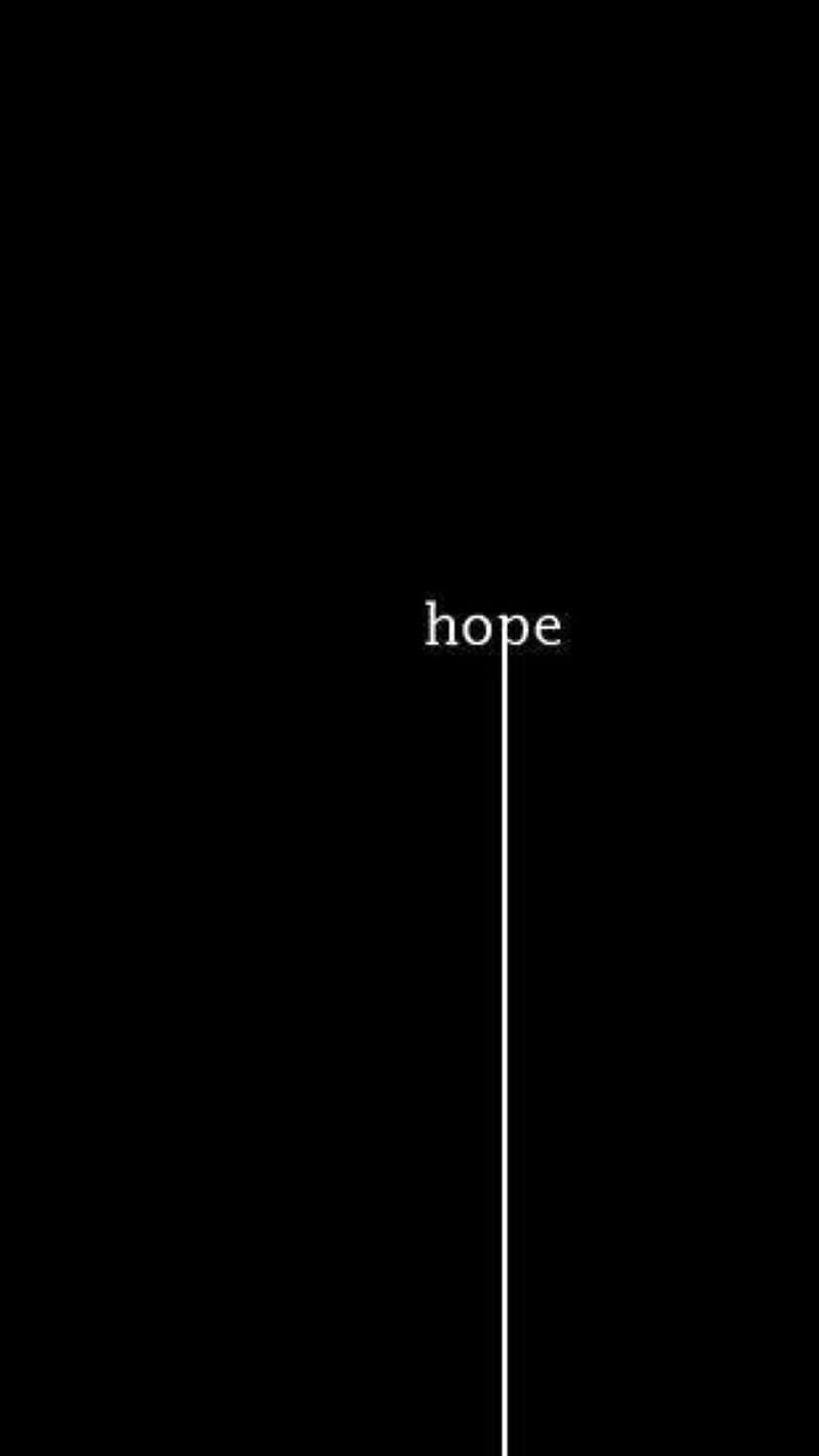 Hope, life, logo, quotes, saying, simple, white, word, HD phone wallpaper