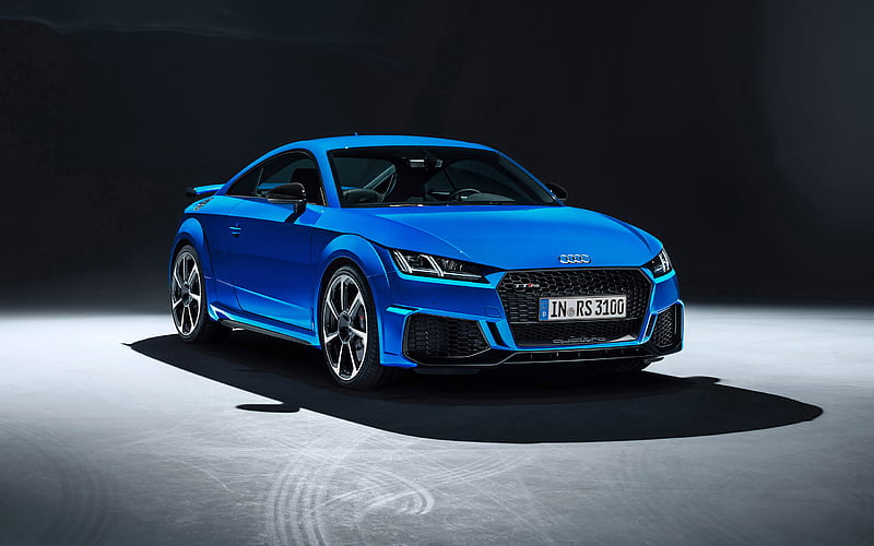 2020, Audi TT RS, blue sports coupe, new blue TT, german sports cars, Audi, HD wallpaper