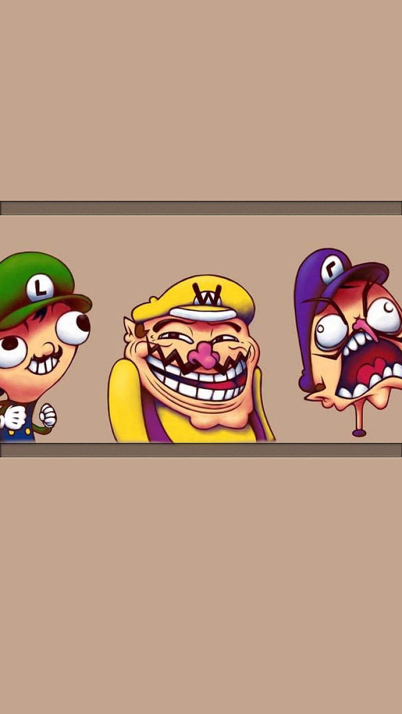 Alt Mario Brothers, confused face mario, mario bros, meme, new, nintendo, rage face, troll face, HD phone wallpaper