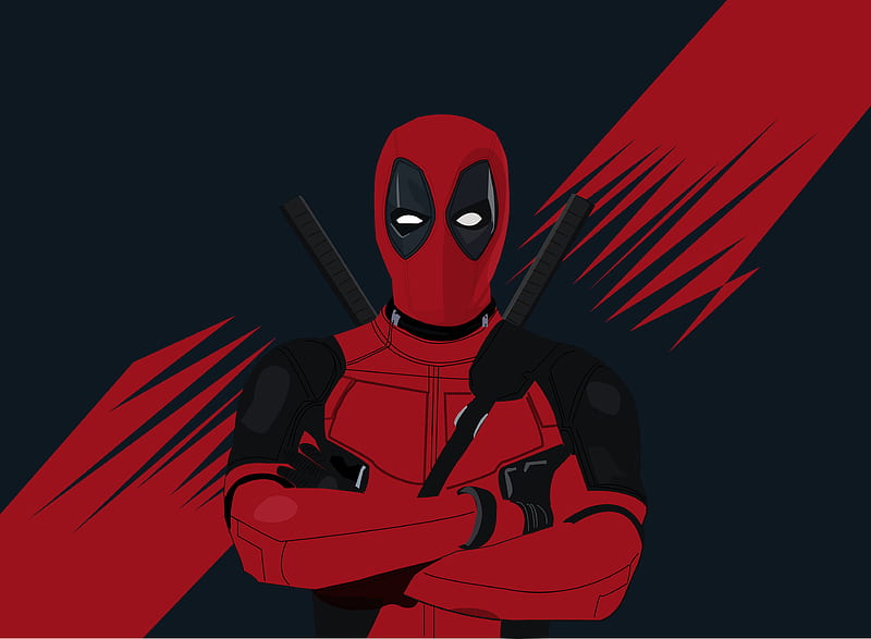 Deadpool Minimal 2019, deadpool, superheroes, artwork, artist, digital-art, behance, HD wallpaper