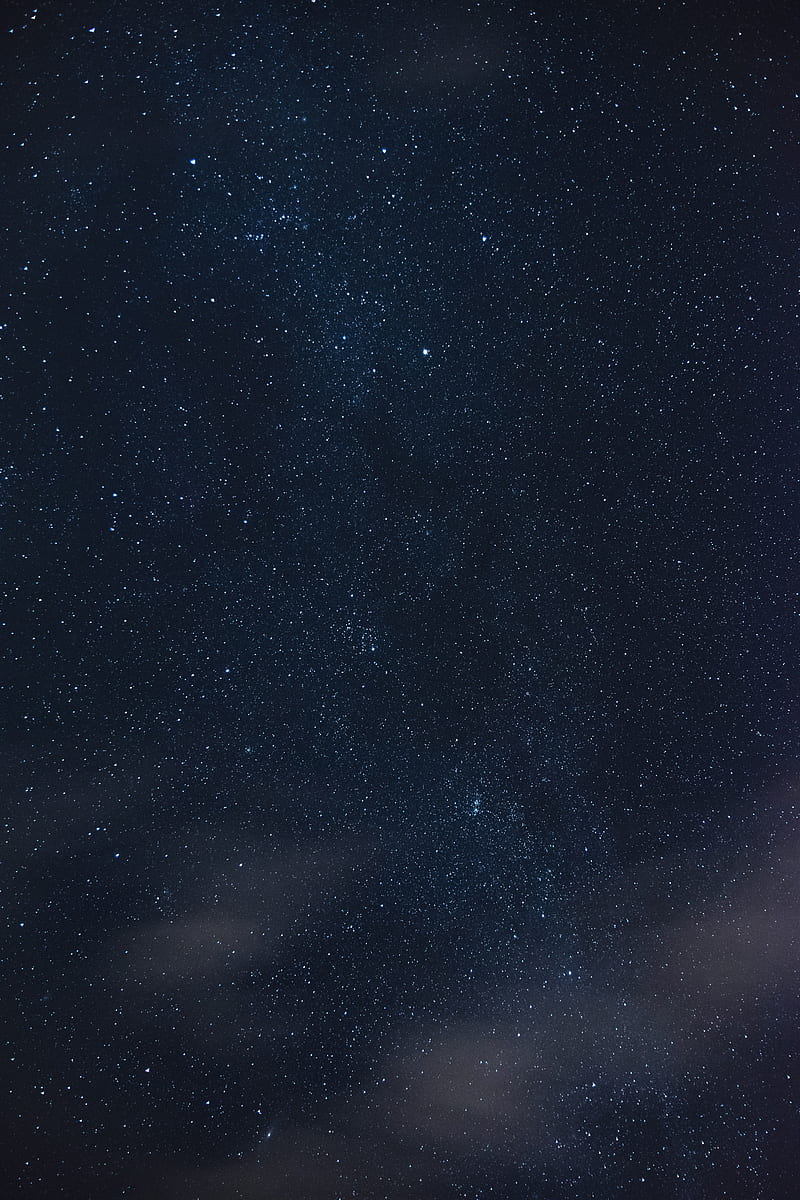 starry sky, stars, clouds, night, HD phone wallpaper