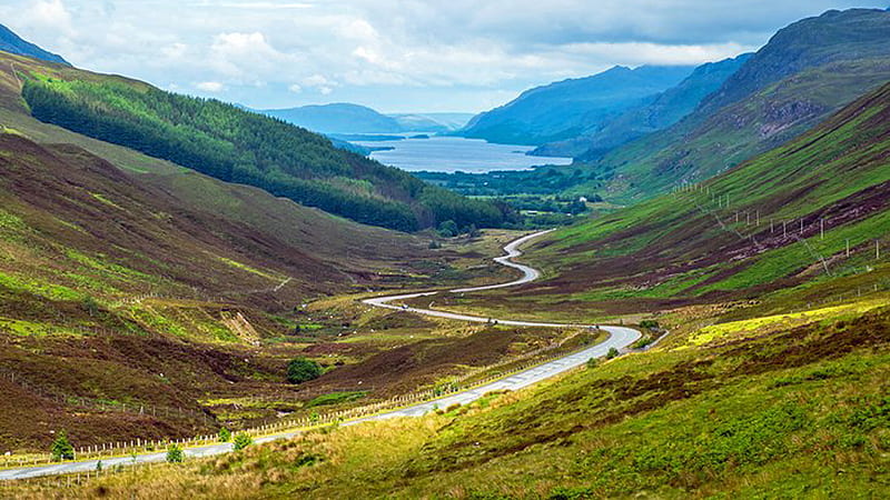 North Coast 500 Road Glen Docherty Loch Maree Highlands Scotland Travel, HD wallpaper