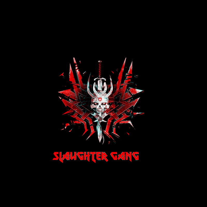 Slaughter Gang, gg, skull, HD phone wallpaper