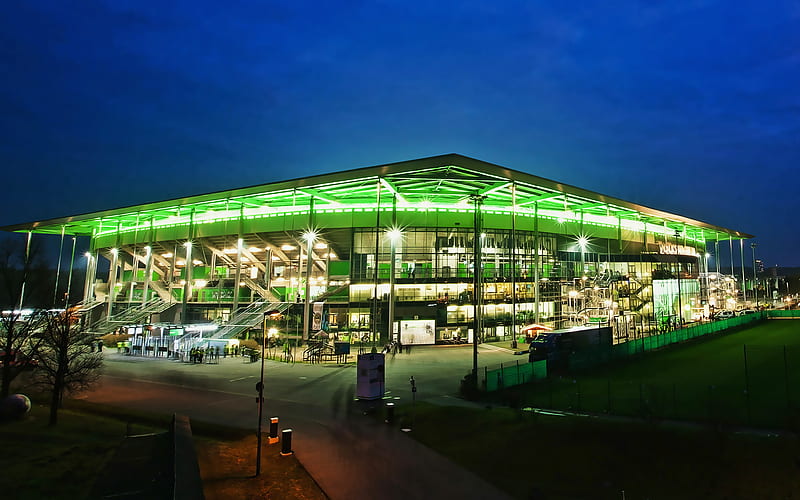 Volkswagen Arena, VfL Wolfsburg Arena, German Football Stadium, Wolfsburg, Germany, Bundesliga Stadiums, VfL Wolfsburg Stadium, HD wallpaper