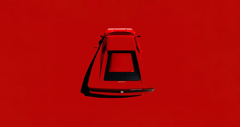 Ferrari Minimal Car , ferrari, carros, minimalism, minimalist, HD wallpaper