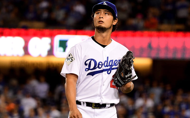 Yu Darvish baseball, Los Angeles Dodgers, MLB, starting pitcher, HD wallpaper
