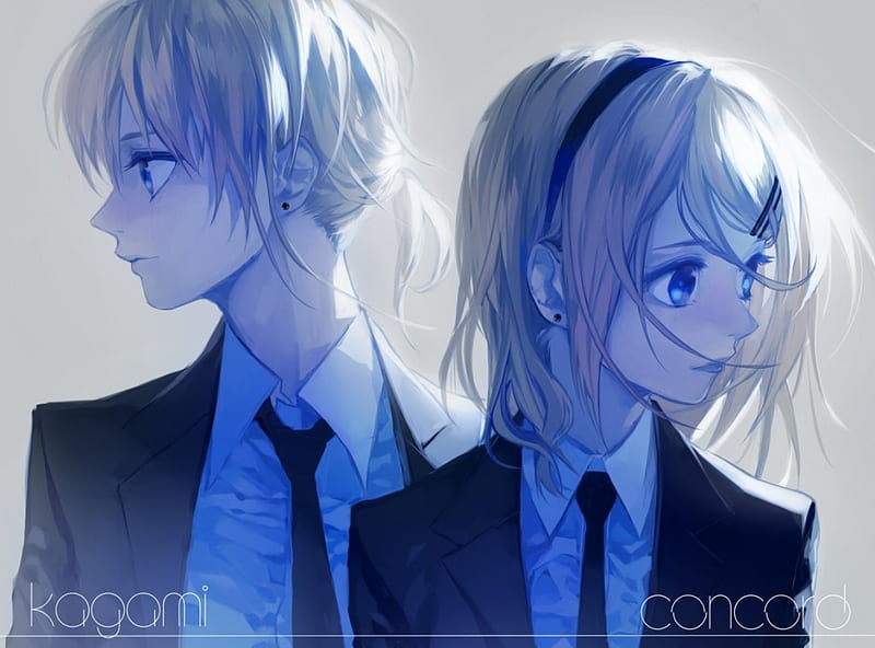 Kagami Concord Vocaloid Brother Len Kagamine Anime Sister Blonde Hair Hd Wallpaper Peakpx
