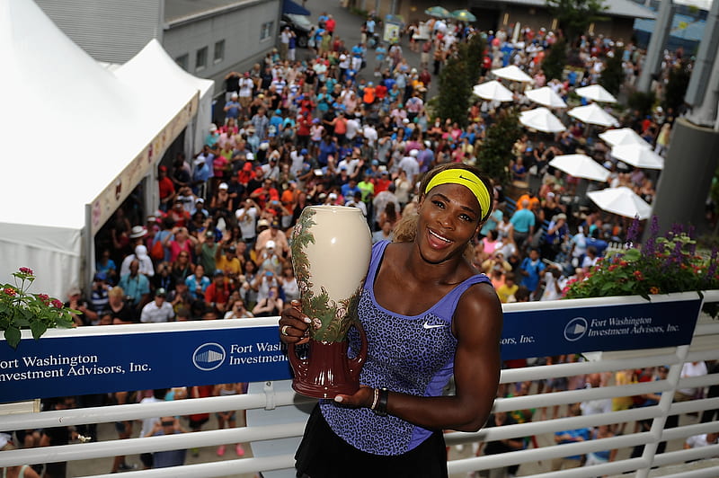 Serena Williams, trophy, wta, legend, tennis, american, cincinnati, serena, sport, nike, HD wallpaper