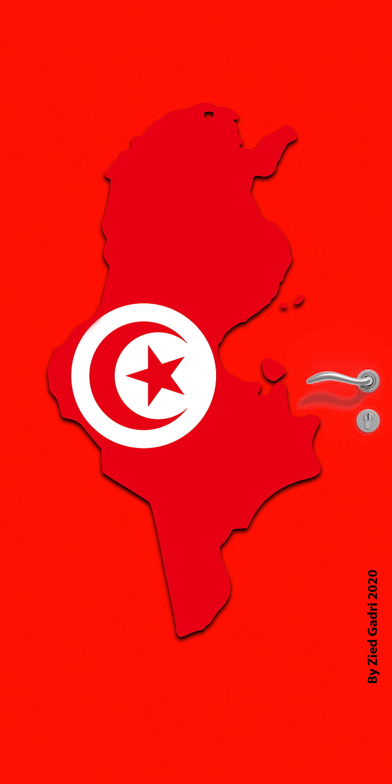 Tunisian door, butterfly, flag, football, red, theme, tunis, tunisia, tunisie, tunisien, HD phone wallpaper