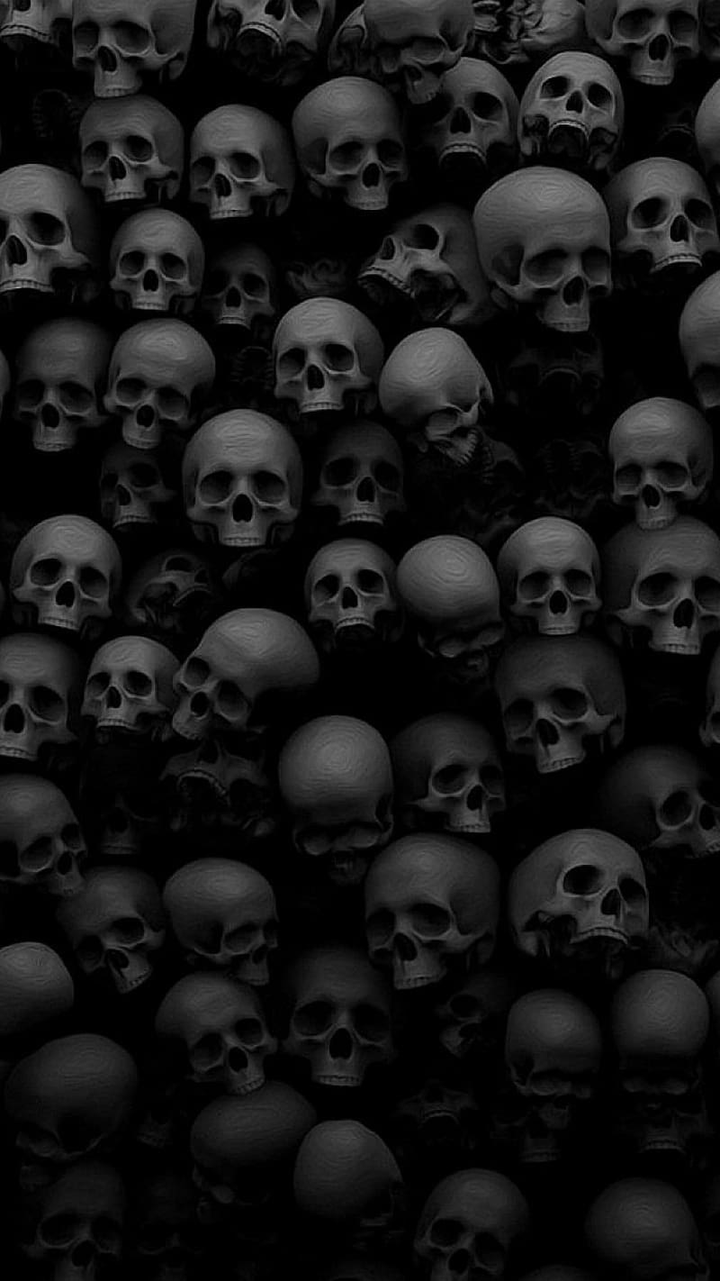 Sunday Horror, Skulls Texture, black effect, HD phone wallpaper