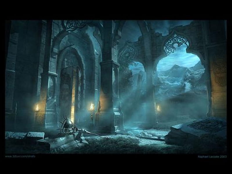 The Cidadell, dark, castle, blue, night, scene, HD wallpaper