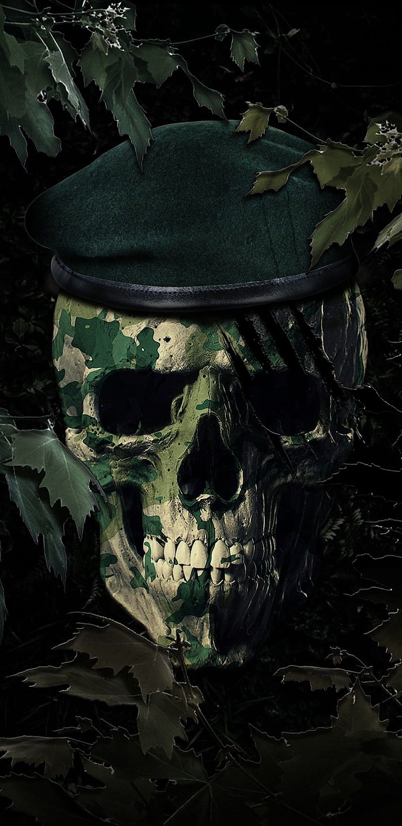 Camp Skull, army, cool, green, HD phone wallpaper