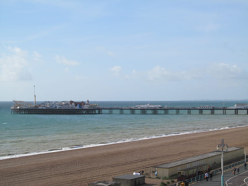 Beach & Pier, Seafronts, Beaches, Sussex, Brighton, Seasides, Piers, HD wallpaper