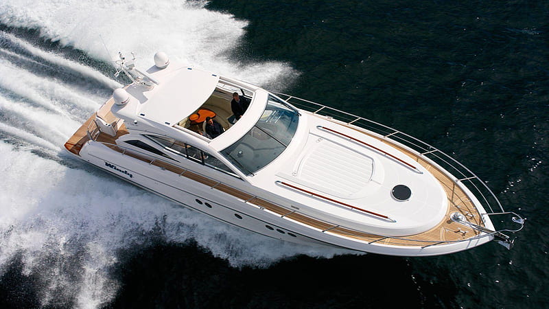 luxury powerboat, boat, power, ocean, luxury, HD wallpaper