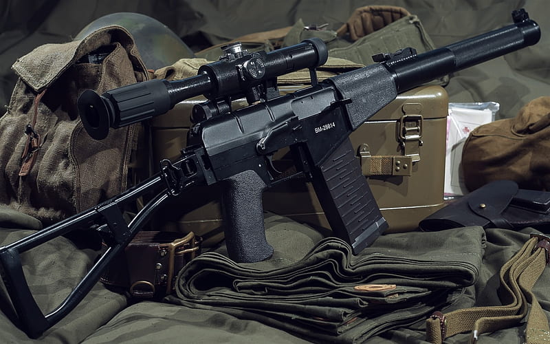 AS Val, silent assault rifle, Russian assault rifle, VSS, sniper rifle, HD wallpaper