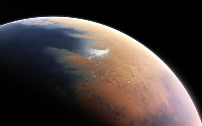 Martian surface planet, Mars, galaxy, sci-fi, universe, HD wallpaper