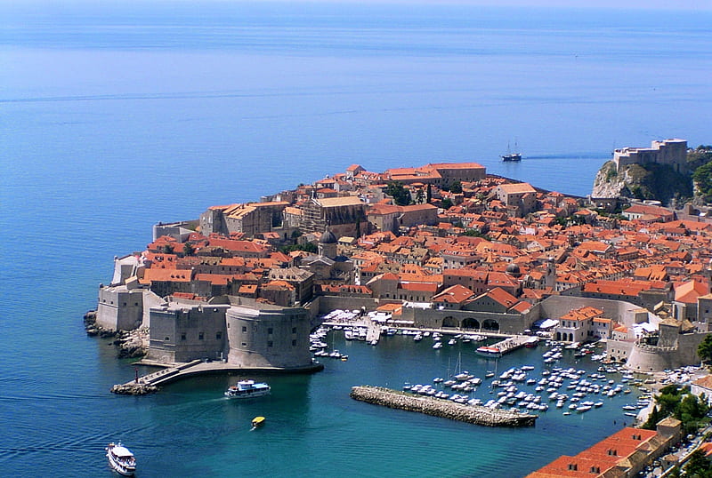 Dubrovnik, Croatia, dubrovnik, croatia, walls, adriatic sea, HD wallpaper