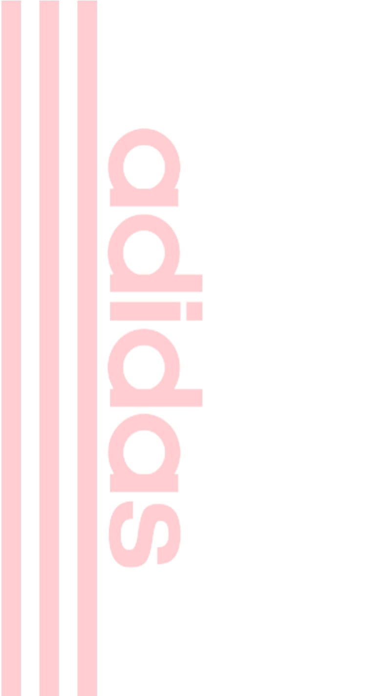 Adidas White-Pink, bonito, brand, chulo, pink, ribbon, rose, signs, simple, white, HD phone wallpaper