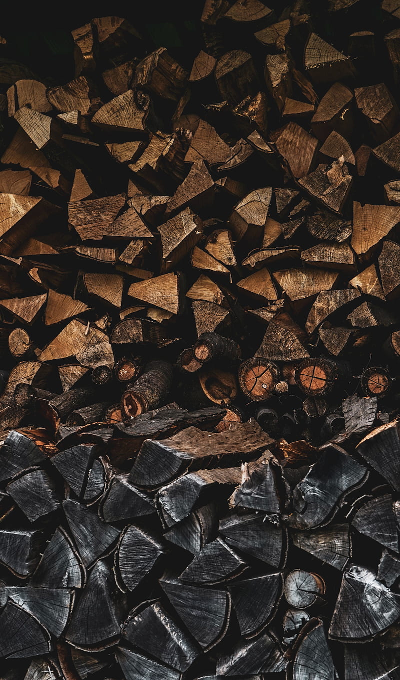firewood, texture, wooden, wood, HD phone wallpaper