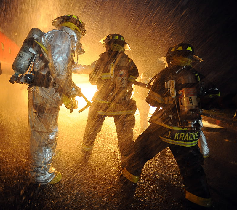 Firefighters 2, burning, danger, fighters, fire, heroes, HD wallpaper
