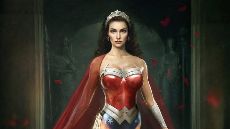 Wonder Woman Girl, wonder-woman, superheroes, artist, artwork, digital-art, HD wallpaper