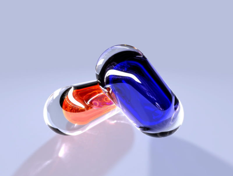 red and blue coloured pills, red, pills, blue, coloured, HD wallpaper