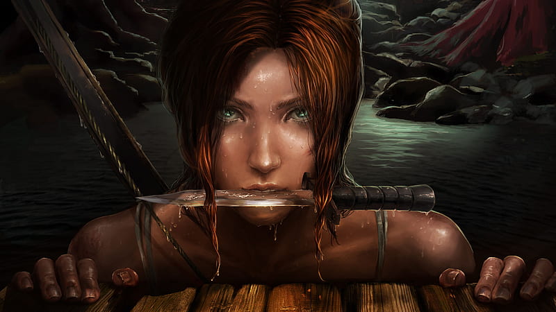 Lara Croft Art, lara-croft, tomb-raider, games, artwork, HD wallpaper