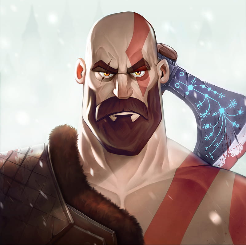 Kratos New Art, kratos, god-of-war, games, ps-games, artwork, HD wallpaper