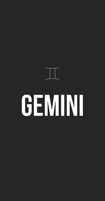 Gemini, black, phone, star signs, white, white on black, zodiac, HD phone wallpaper