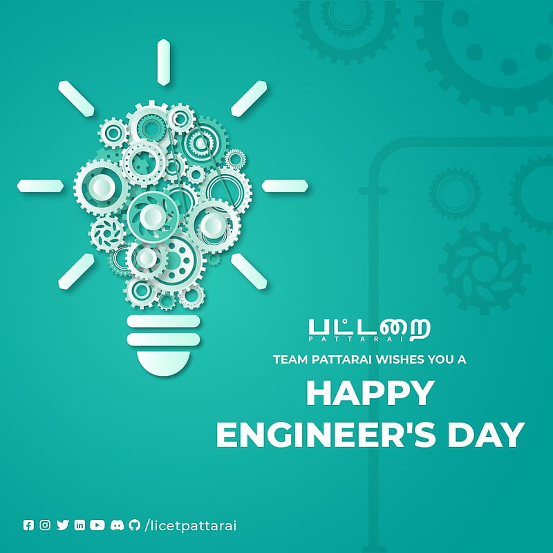 PATTARAI - Team PATTARAI wishes you a Happy ENGINEER'S Day # engineersday #engineering #engineeringlife #engineers #engineeringstudent #LoyolaIcamCollege #LoyolaICAM #TeamPattarai #LICETPattarai #LICET #LICETFormation, HD phone wallpaper