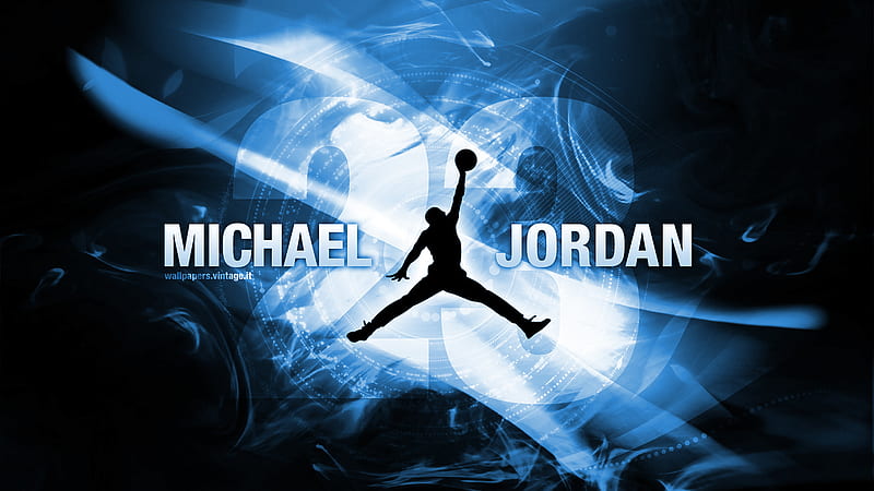 Jumpman Blue, micheal jordan, jumpman, blue, 23, HD wallpaper