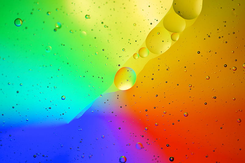liquid, colorful, macro, bubbles, texture, HD wallpaper