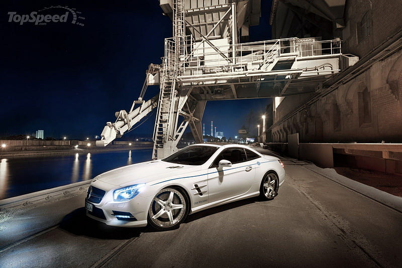 2013 Mercedes-Benz SL Maritime by Graf Weckerle, benz, white, outdoors, custom wheels, HD wallpaper